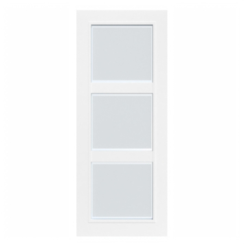 Arne & Bodil binnendeur ABB105 mat glas met blanke rand - wit afgelakt - glaslat wit