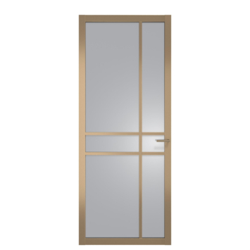 Arne & Bodil binnendeur ABE105 rook glas - metallic brons staallook afwerking