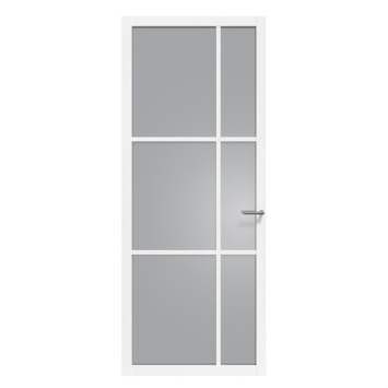 Arne & Bodil binnendeur ABE106 rook glas - wit afgelakt