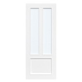Arne & Bodil binnendeur ABT107 mat glas 8 vlaks met blanke rand - wit afgelakt