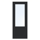 Arne & Bodil binnendeur ABT304 blank facetglas - diep zwart afgelakt