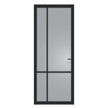 Arne & Bodil binnendeur ABE103 rook glas - diep zwart afgelakt