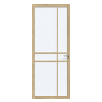 Arne & Bodil binnendeur ABE105 satijnglas - licht eiken houtlook afwerking