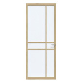 Arne & Bodil binnendeur ABE105 satijnglas - licht eiken houtlook afwerking