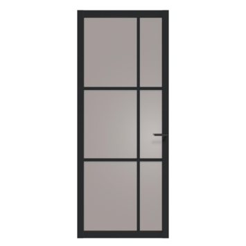 Arne & Bodil binnendeur ABE106 brons glas - diep zwart afgelakt