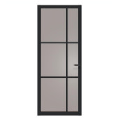 Arne & Bodil binnendeur ABE106 brons glas - diep zwart afgelakt