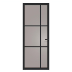 Arne & Bodil binnendeur ABE106 brons glas - diep zwart afgelakt