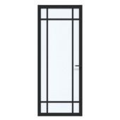 Arne & Bodil binnendeur ABE107 satijnglas - diep zwart afgelakt