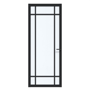 Arne & Bodil binnendeur ABE107 satijnglas - diep zwart afgelakt