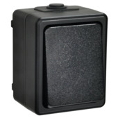 Handson opbouw wisselschakelaar spatwaterdicht zwart