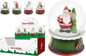 Kerstdecoratie sneeuwbol met kerstfiguur divers 6.5 cm per stuk