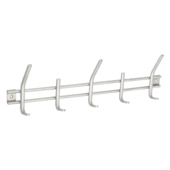 Kapstok 5 haken Yvo RVS 450 mm