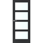 Deur Hilde blank glas zwart stomp 83 x 211,5 cm