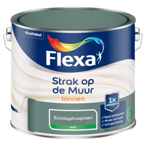 Flexa Strak op de Muur muurverf mat eucalyptusgroen 2,5 liter