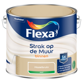 Flexa Strak op de Muur muurverf mat hazelbruin 2,5 liter