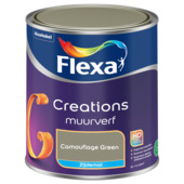 Flexa Creations muurverf camouflage green zijdemat 1 liter