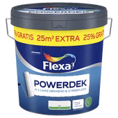 Flexa Powerdek muurverf mat wit 10 liter + 25% GRATIS