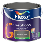 Flexa Creations muurverf industrial grey extra mat 2,5 liter