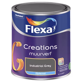 Flexa Creations muurverf industrial grey zijdemat 1 liter