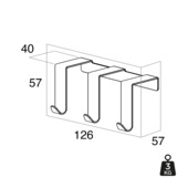 Tiger deurhaak Basic geborsteld RVS