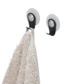 Tiger haak Simply set van 2 transparant/zwart kunststof