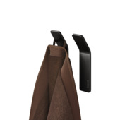 Tiger handdoekhaak set van 2 geborsteld zwart