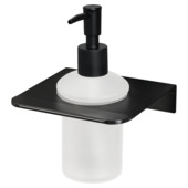 Haceka Redefine zeeppomp glas met houder aluminium mat zwart