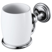 Haceka Allure tandenborstelhouder beker chroom porselein