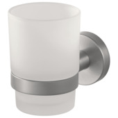 Haceka Kosmos enkele tandenborstelhouder beker glas RVS
