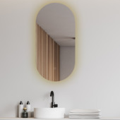 Marho Mirala spiegel ovaal met LED, dimbaar en spiegelverwarming 50 x 100 cm