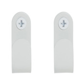 Tiger ophang haak Simple set van 2 wit RVS