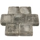 Trommelsteen antraciet 15x15x6 cm per laag