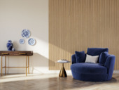 Lattenwand Decowall Acoustic Ellips ton sur ton natuur eiken 260x30cm, 2 stuks (1.56m²)