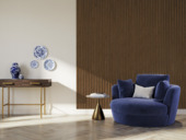 Lattenwand Decowall Acoustic Ellips ton sur ton rustiek eiken 260x30cm, 2 stuks (1.56m²)