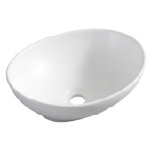 Marho Ablua waskom ovaal 40 x 33 x 14,5 cm keramiek mat wit