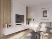 Lattenwand Decowall Acoustic ton sur ton natuur eiken 260x30cm, 2 stuks (1.56m²)