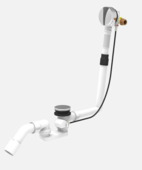 Marho Rezo badafvoer met overloopcombinatie met vulfunctie en pop-up waste chroom