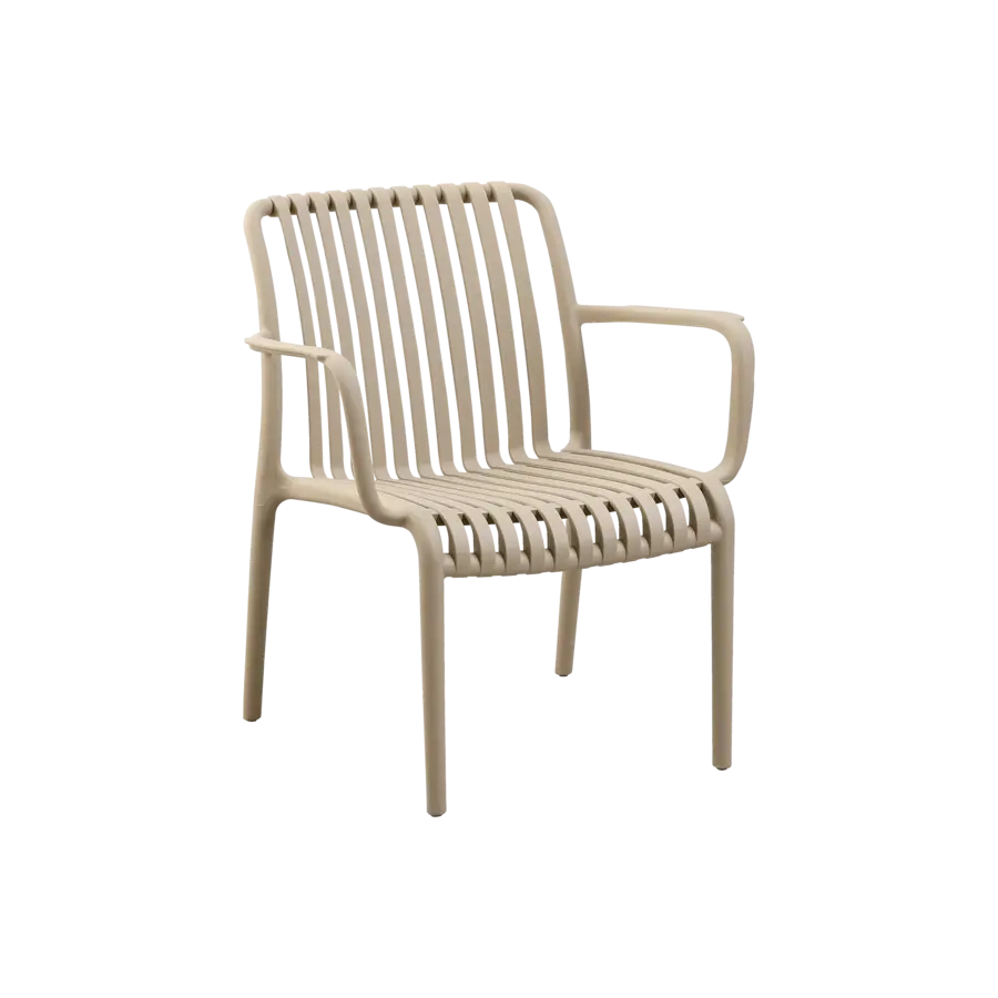 Wakefield fauteuil Fleur beige kunststof