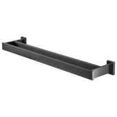 Haceka Edge dubbele handdoekhouder geborsteld grafiet