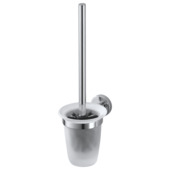 Haceka Kosmos toiletborstelset glas chroom zwart