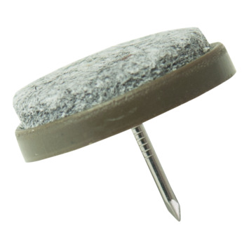 GAMMA viltglijder met nagel bruin 30 mm 4 stuks