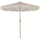 Parasol Marbella terracotta streep ¿ 250 cm