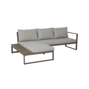 Loungeset tuin Tulum bruin/beige staal