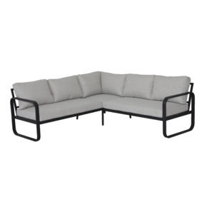 Loungeset tuin Salta beige/zwart staal