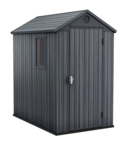 Keter tuinhuis Darwin 46 woodlook greyish kunststof 130 x 192 x 198 cm