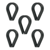 Kousset 4mm RVS Zwart 5st