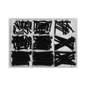 Boutenset plat RVS Zwart m4-m6 155st