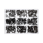 Schroevenset kruiskop verzinkt zelftappend RVS Zwart 200st