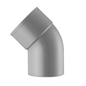 Martens bocht 45° PVC grijs 1x lijmverbinding 75x75 mm