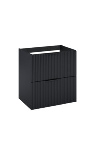 Atlantic wastafelonderkast Raff zwart ribbelfront 60 x 45,2 x 63,5 cm